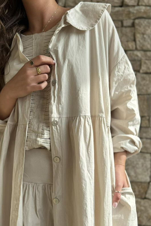 Paloma Peter Pan Frock Coat Calico